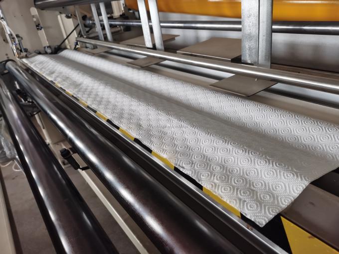 Красивый дизайн от точки до точки ламинирование рельефная кухонная полотенца бумаги переворачивающей машины 4